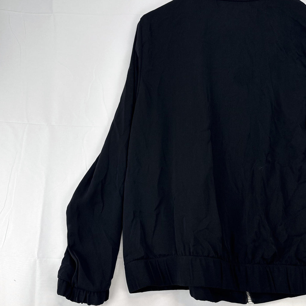 Style & Co. women's plus size 1X lightweight black full-zip bomber jacket