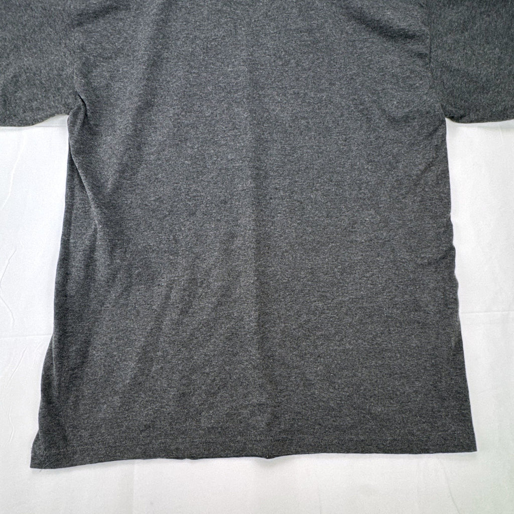 Star Wars men's size large heather charcoal gray t-shirt featuring a Stormtrooper drummer graphic.