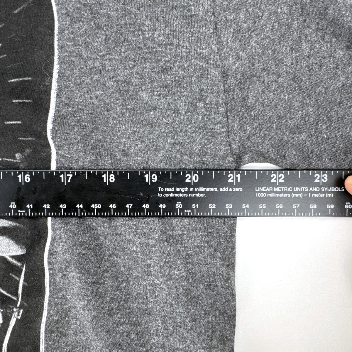 Star Wars men's size large heather charcoal gray t-shirt featuring a Stormtrooper drummer graphic.