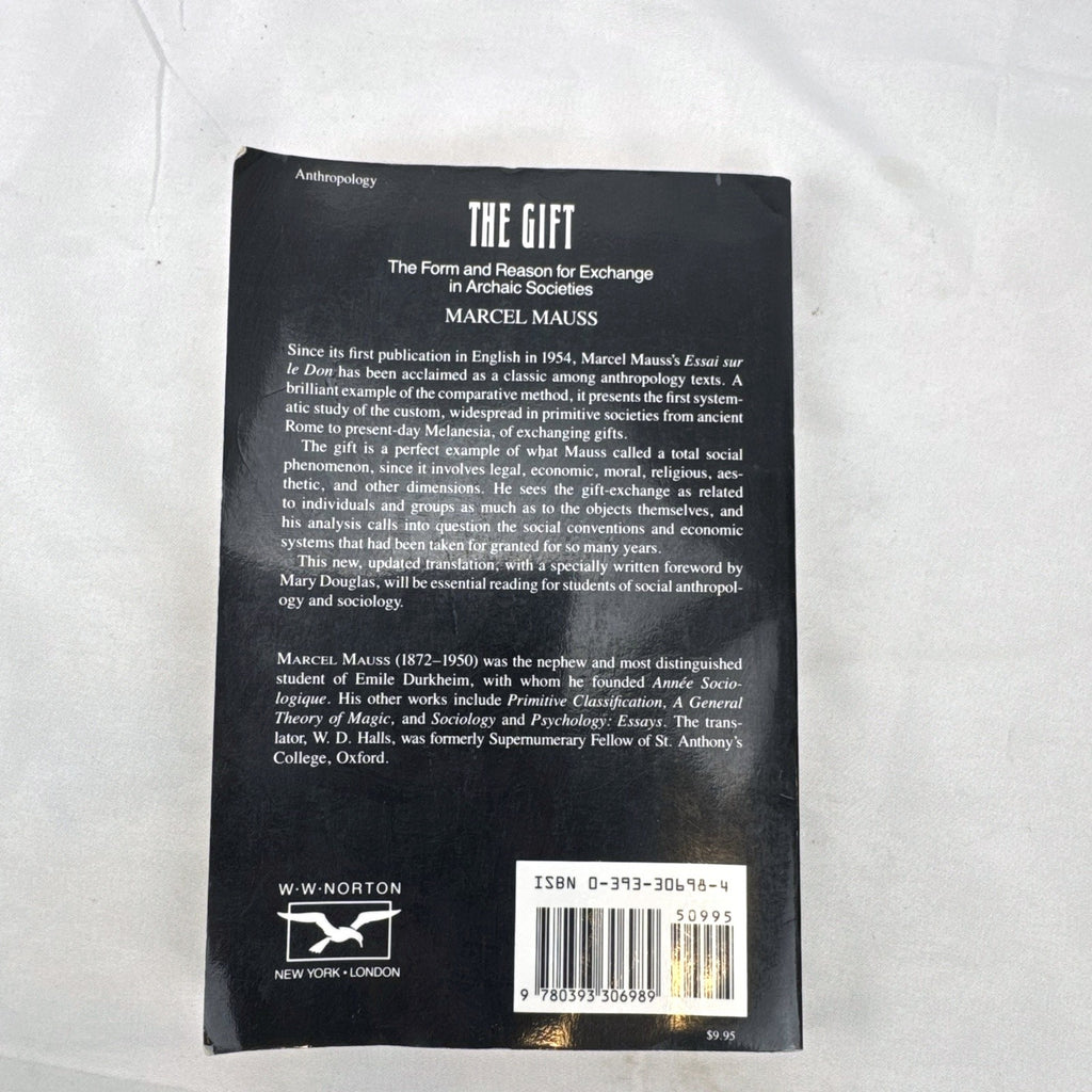 Marcel Mauss The Gift paperback book published by W. W. Norton