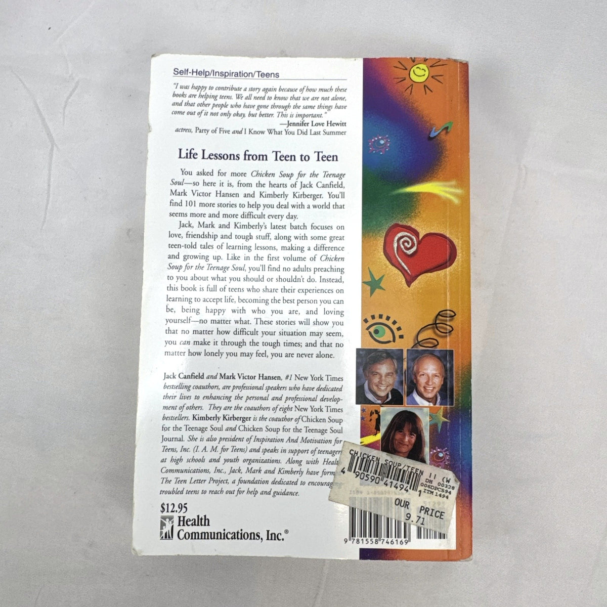 Front cover of Chicken Soup for the Teenage Soul II 1998 paperback book by Jack Canfield and Mark Victor Hansen.