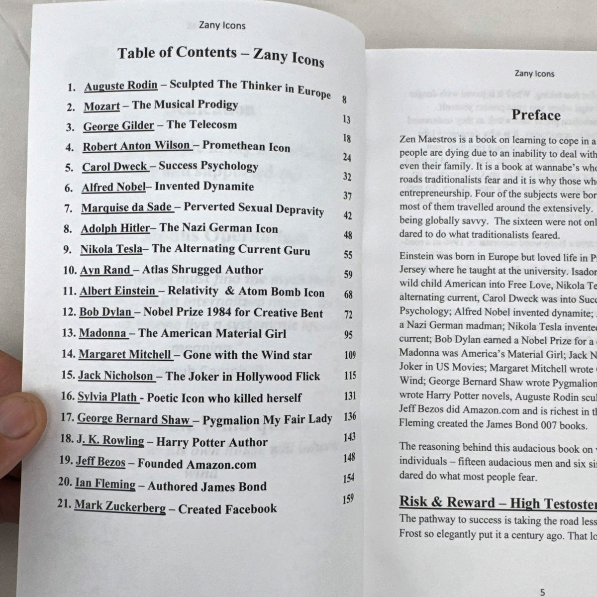Front cover of Zany-Icons: Are You So Inclined? paperback book by Gene N. Landrum