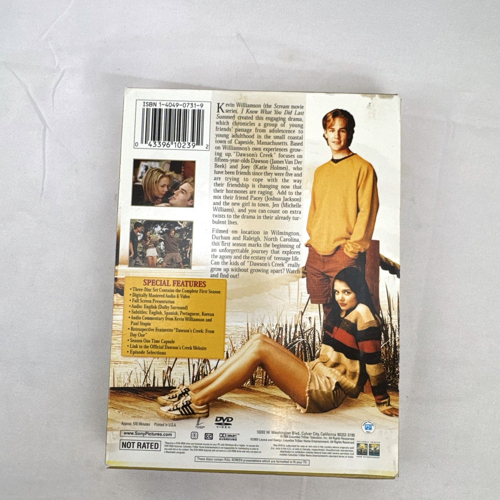 Dawson's Creek The Complete First Season three-disc DVD box set featuring original slipcover