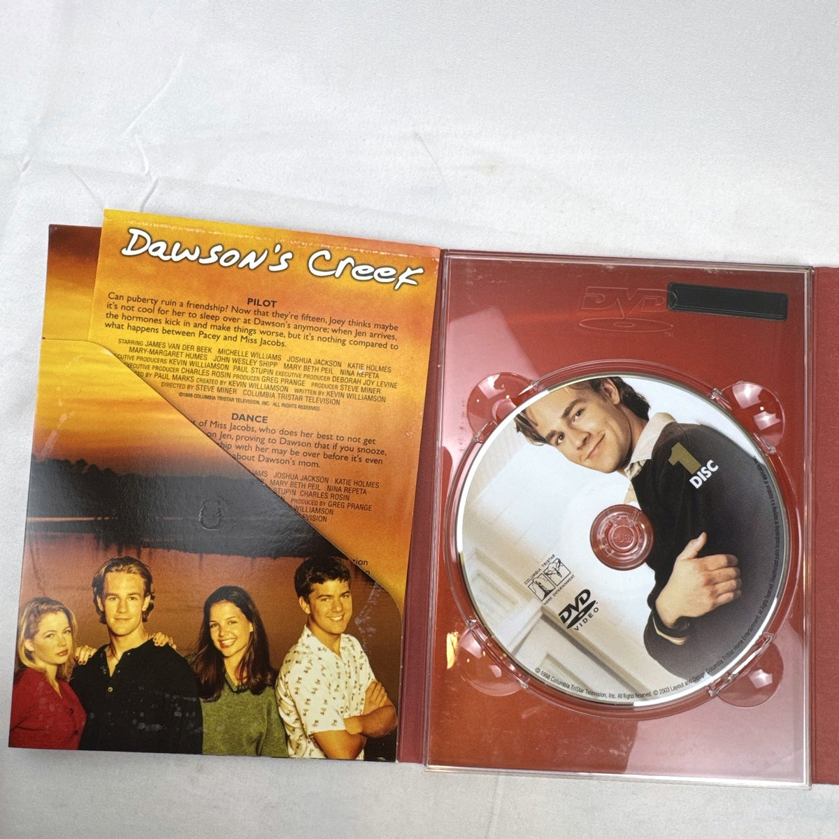 Dawson's Creek The Complete First Season three-disc DVD box set featuring original slipcover