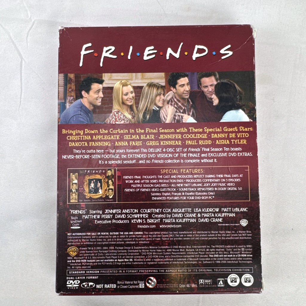 Friends The Complete Tenth Season Deluxe 4-Disc DVD Box Set outer slipcase cover
