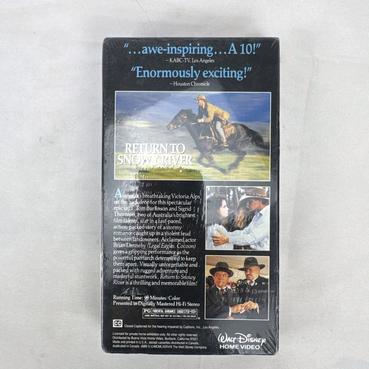 Walt Disney Pictures Return to Snowy River 1988 VHS tape factory sealed in original shrink wrap