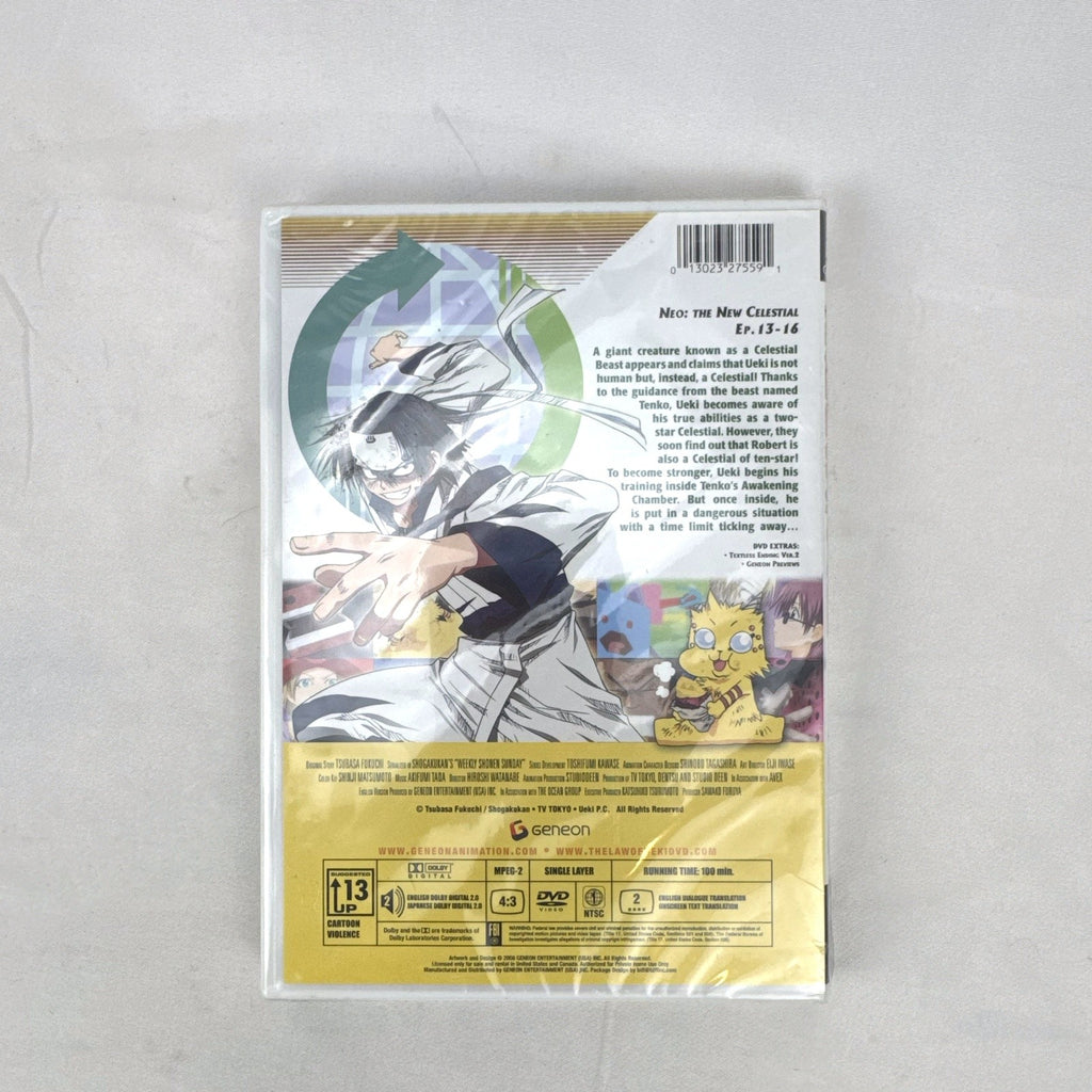 The Law of Ueki Vol. 4 Neo The New Celestial Geneon anime DVD factory sealed in original shrink wrap.