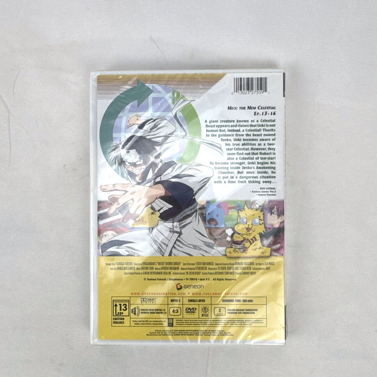 The Law of Ueki Vol. 4 Neo The New Celestial Geneon anime DVD factory sealed in original shrink wrap.