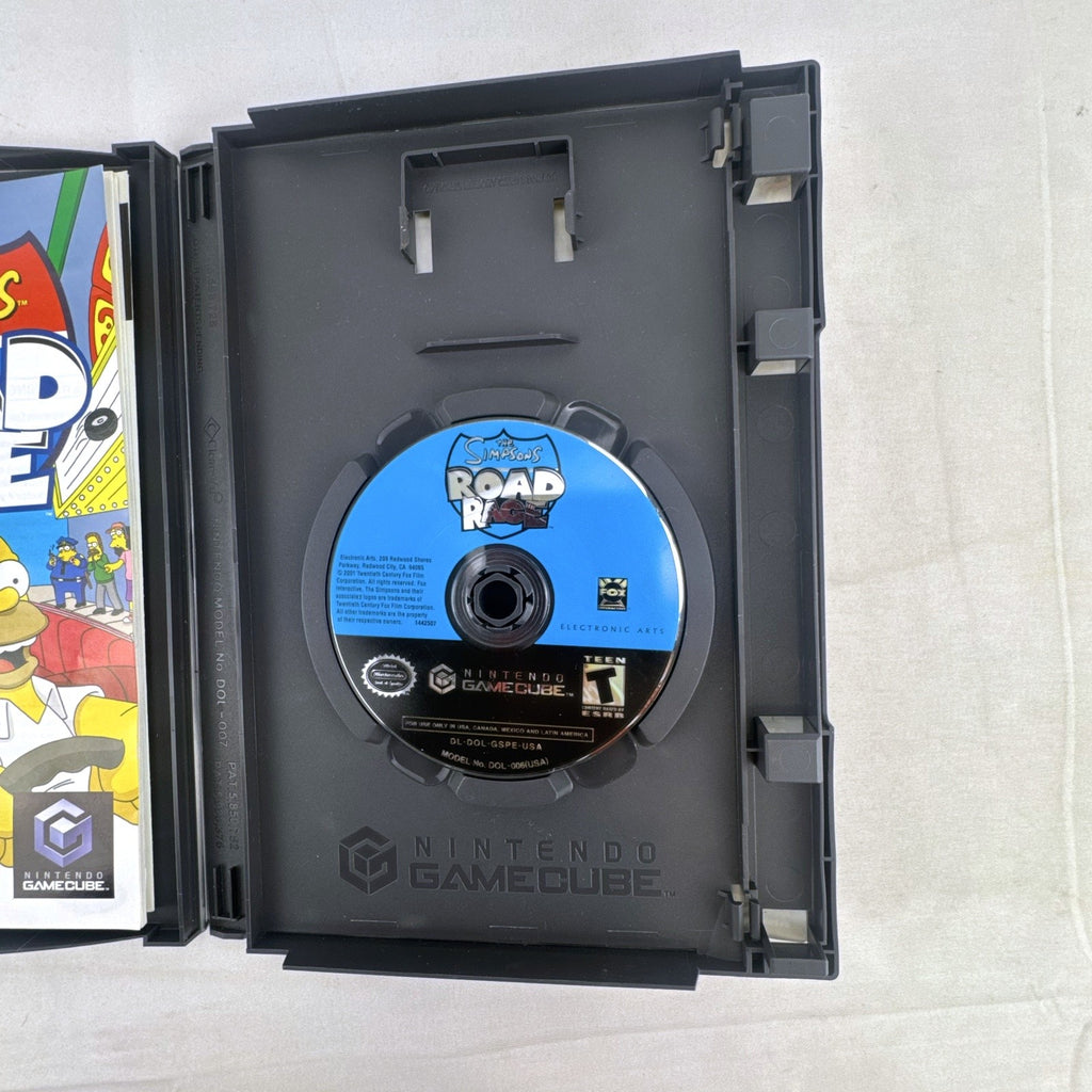 The Simpsons Road Rage video game disc and original case for Nintendo GameCube.
