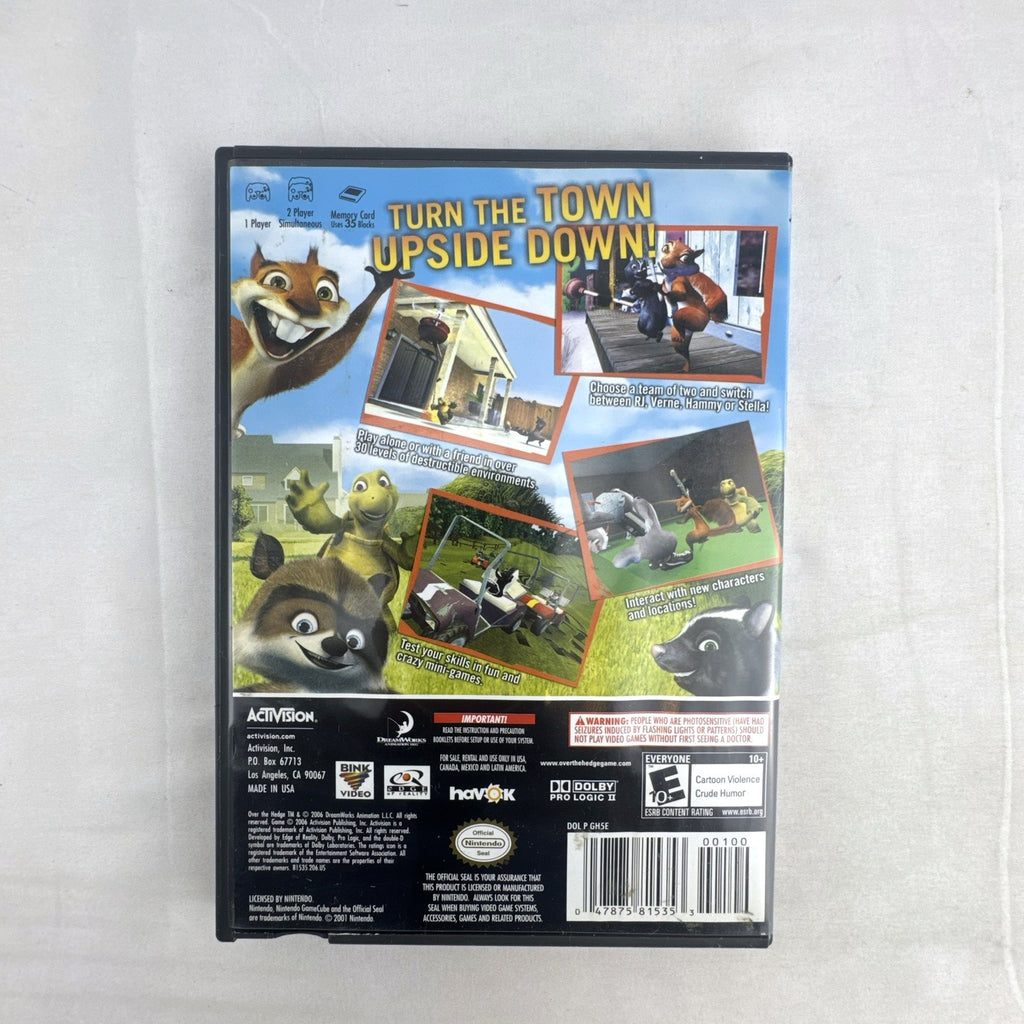 Over the Hedge Nintendo GameCube game disc and original case by Activision