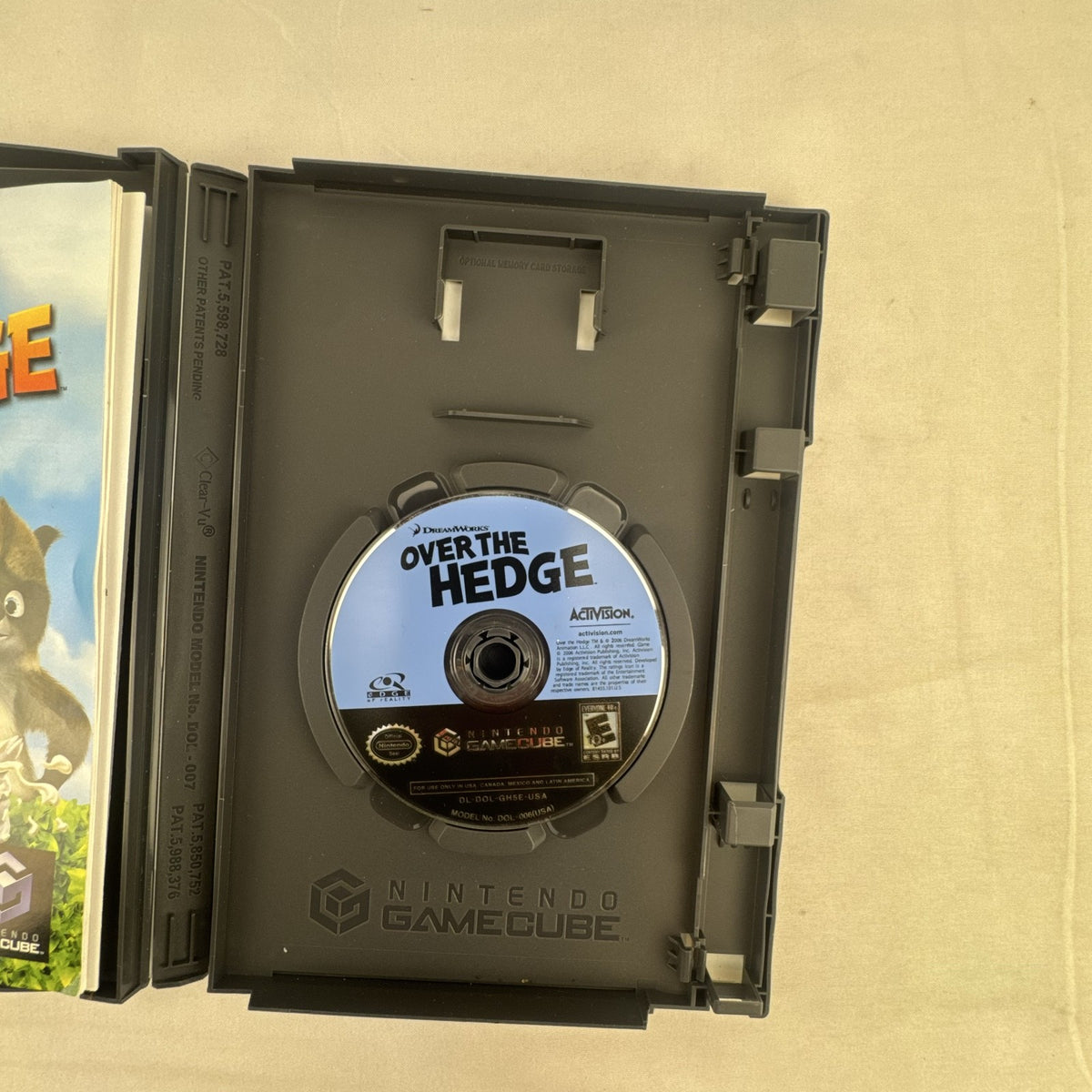 Over the Hedge Nintendo GameCube game disc and original case by Activision