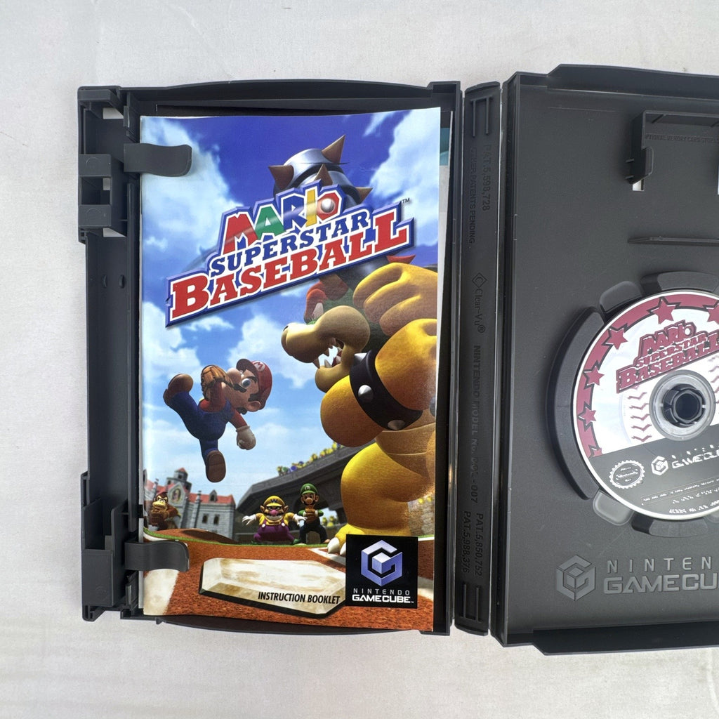 Nintendo GameCube Mario Superstar Baseball Best Seller edition game disc and case in very good condition.