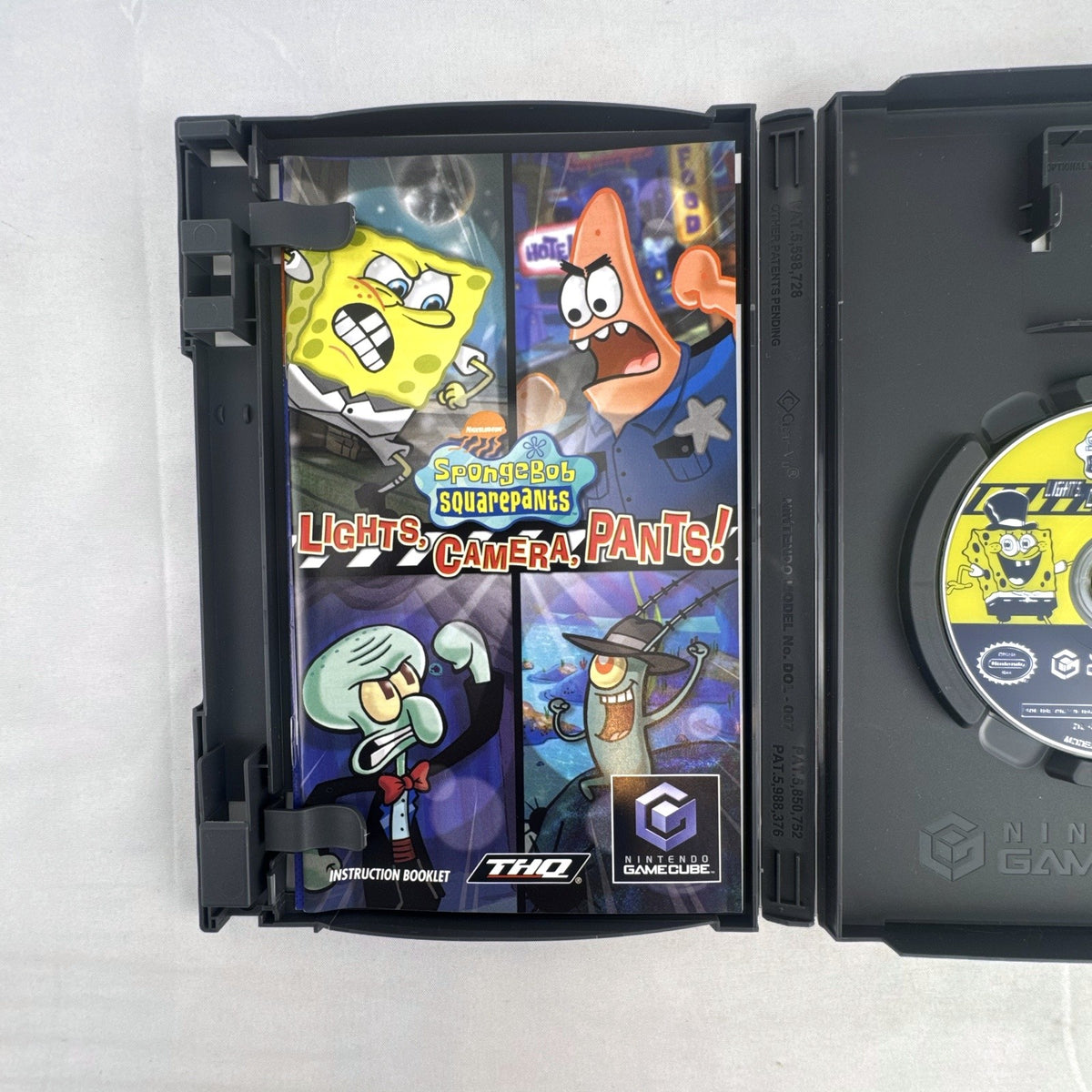 Nintendo GameCube SpongeBob SquarePants: Lights, Camera, Pants! game disc and original case