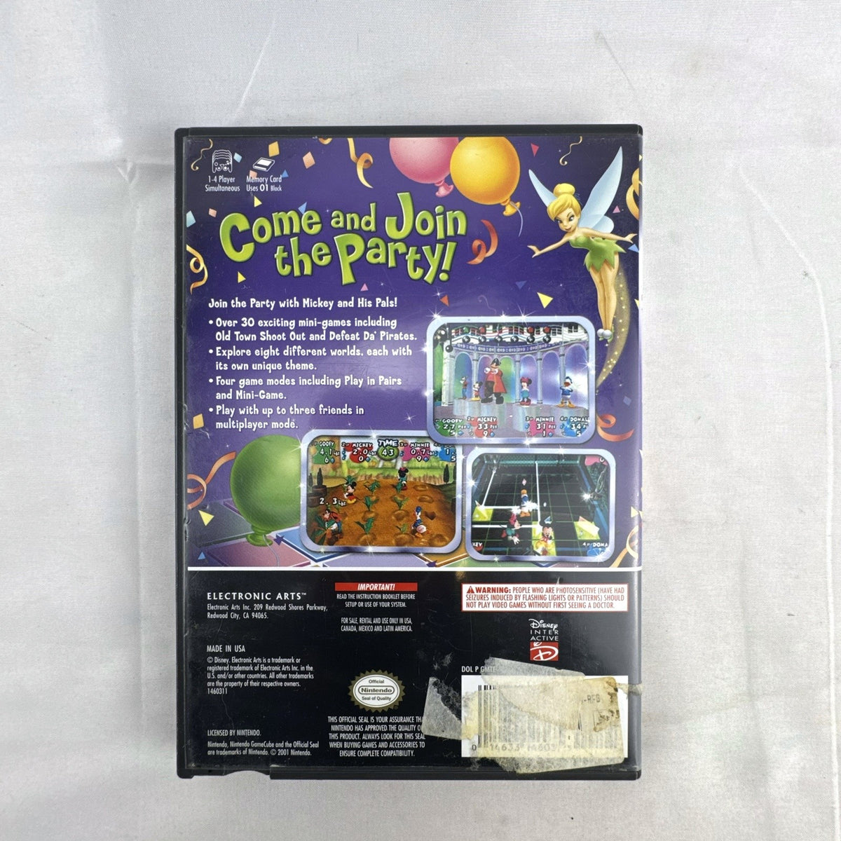 Disney's Party Nintendo GameCube 2003 video game disc and original case by Electronic Arts
