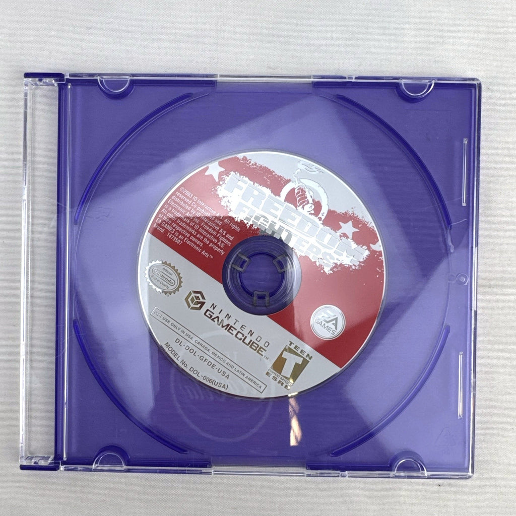 Freedom Fighters video game disc for Nintendo GameCube by EA Games in very good condition.