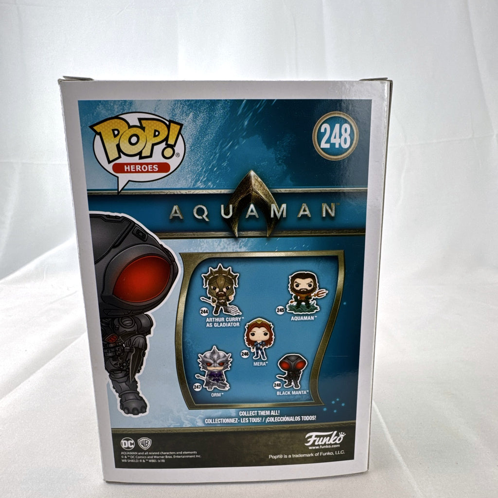 Funko Pop Heroes Black Manta 248 DC Aquaman movie vinyl figure in original unopened box