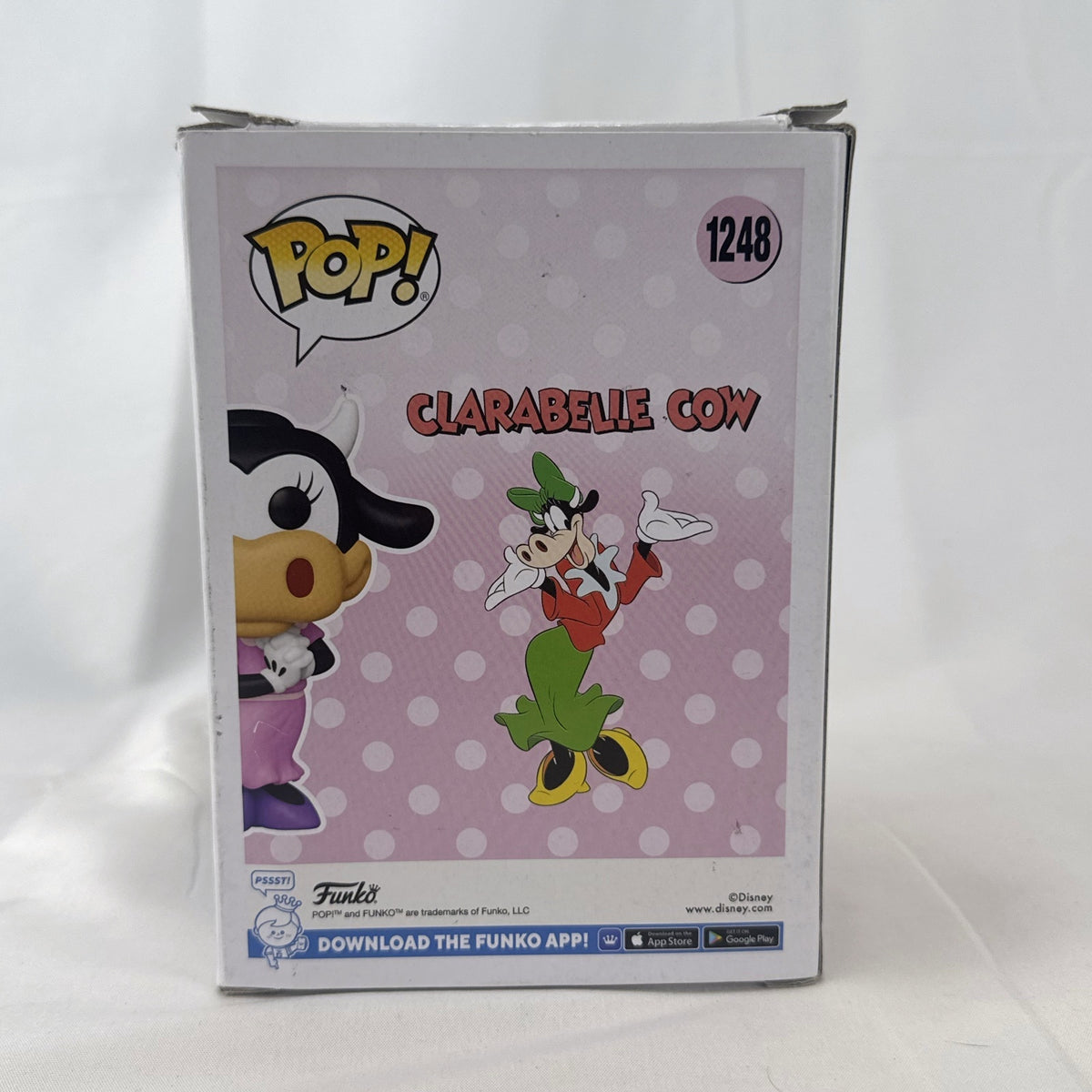 Funko Pop Disney Clarabelle Cow 1248 NYCC 2022 exclusive vinyl figure in original box