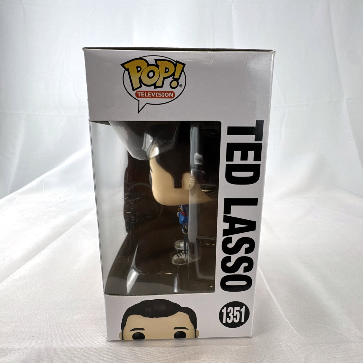 Funko Pop! Television Ted Lasso #1351 vinyl figure in navy blue tracksuit in original box