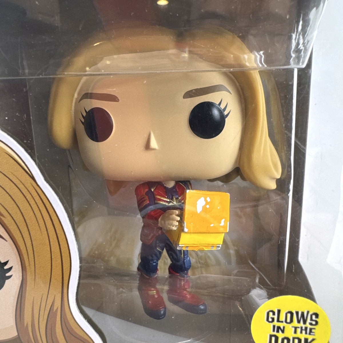 Funko Pop Marvel Captain Marvel 444 glow in the dark vinyl figure in original packaging