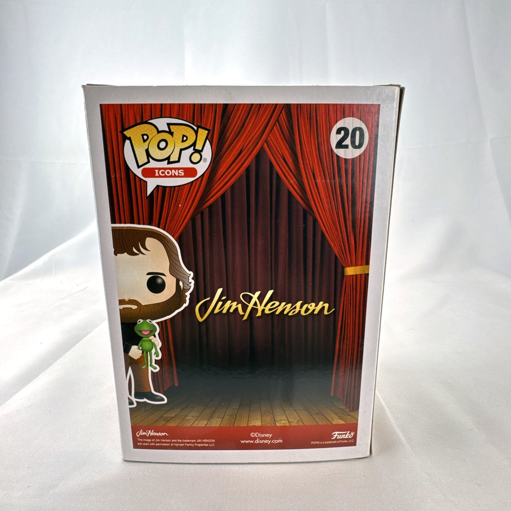 Funko Pop Icons number 20 vinyl figure of Jim Henson holding Kermit the Frog in original box
