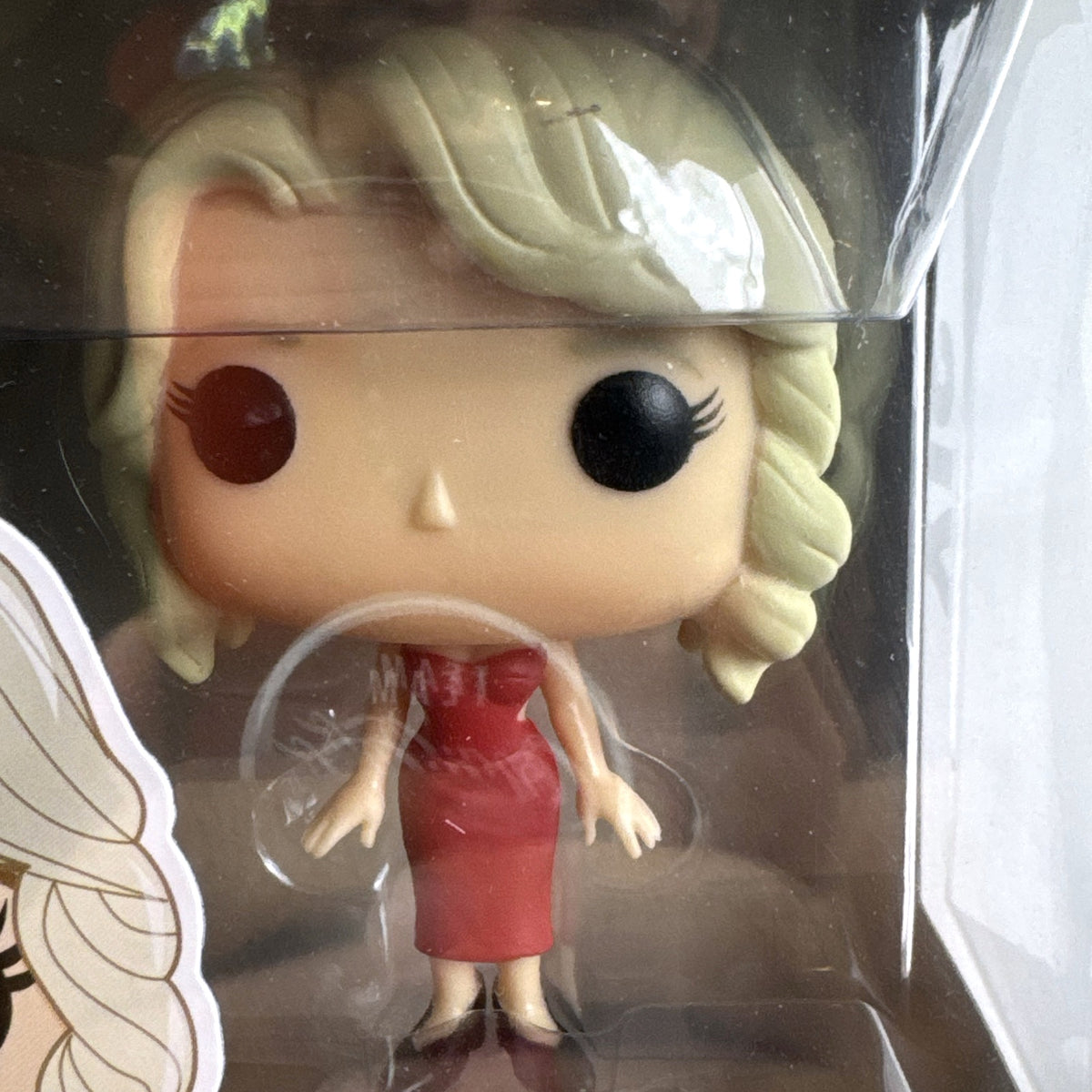 Funko Pop Television Battlestar Galactica Number Six figure #256 in unopened box inside clear protective case.