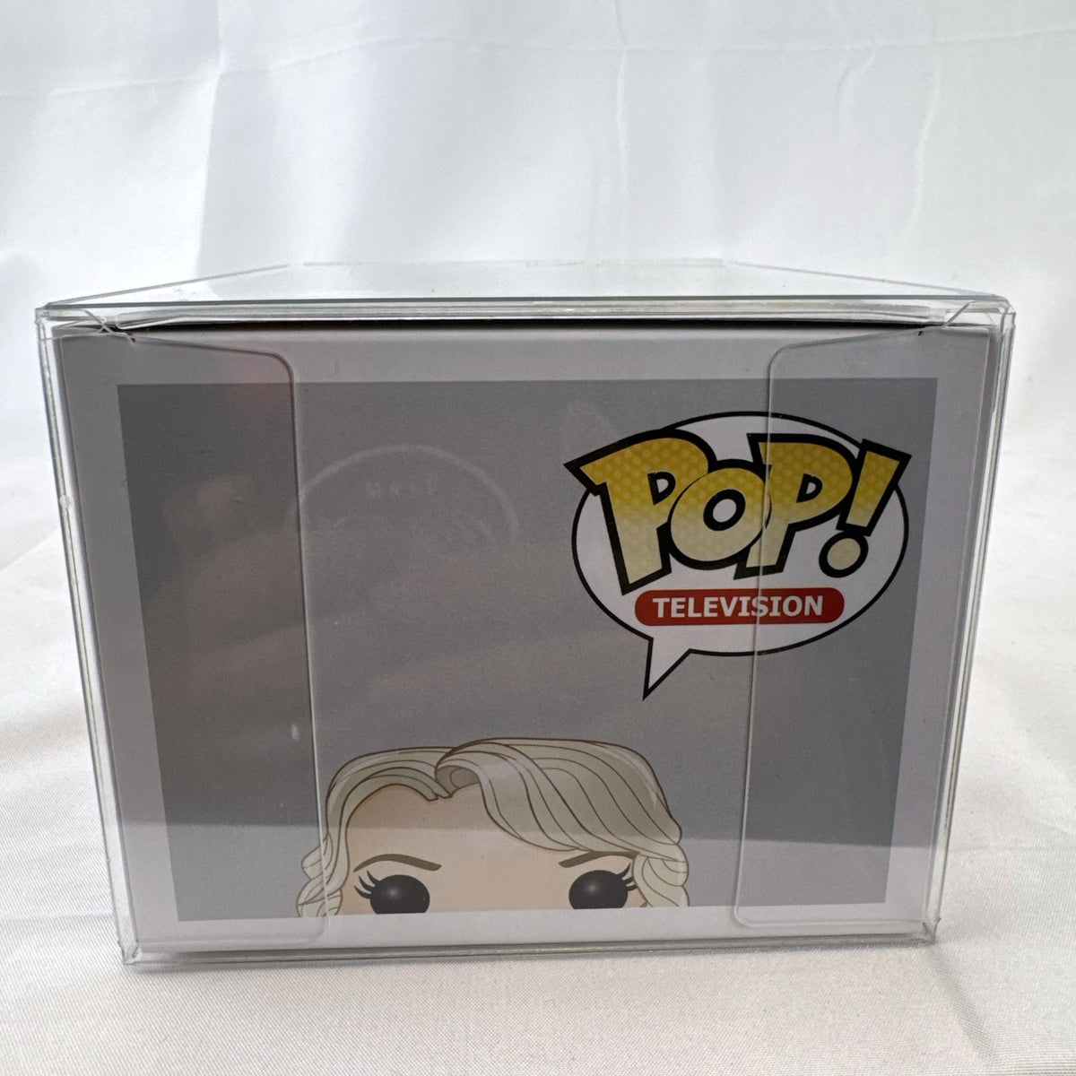Funko Pop Television Battlestar Galactica Number Six figure #256 in unopened box inside clear protective case.