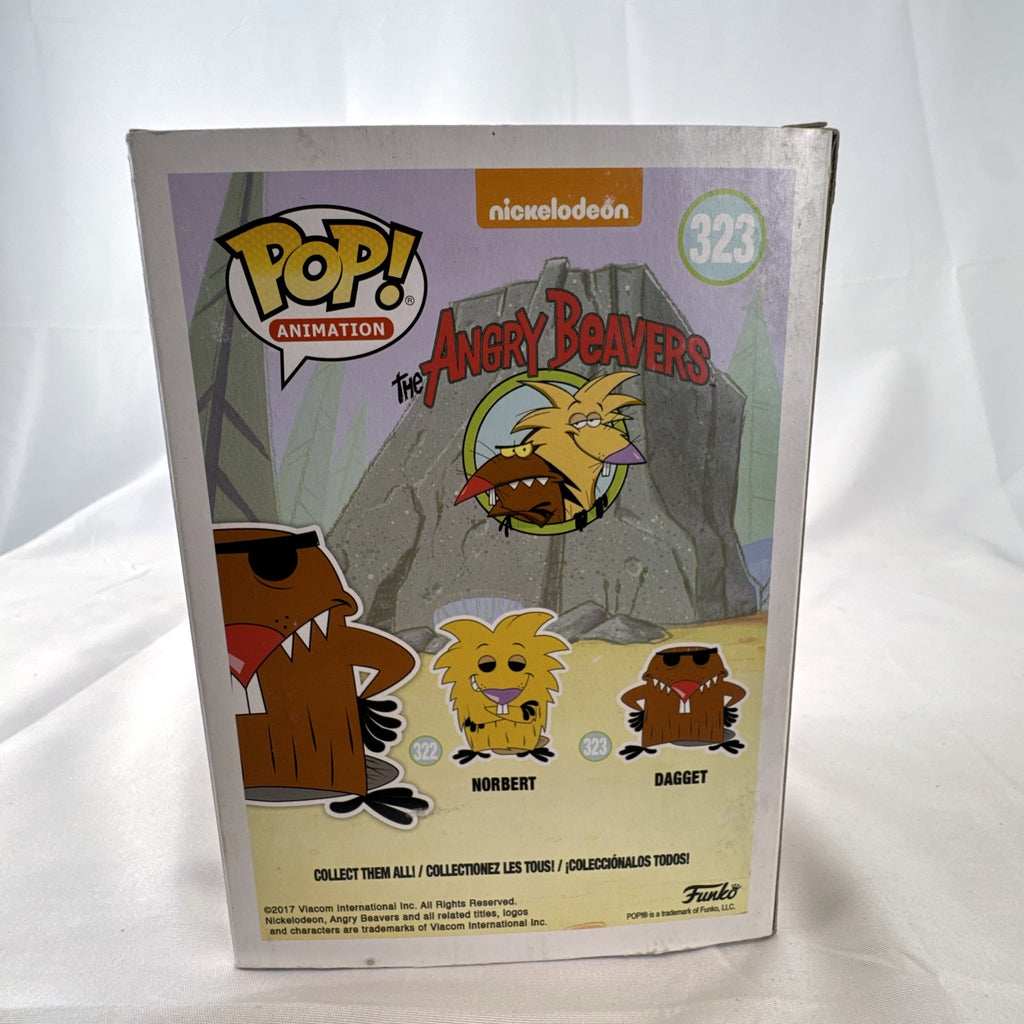 Funko Pop Animation Daggett vinyl figure number 323 from The Angry Beavers in original packaging