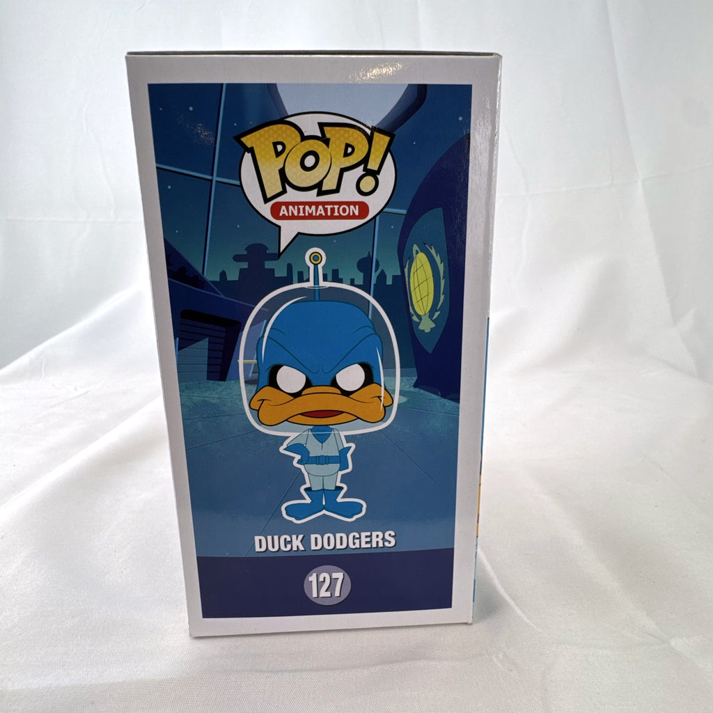 Funko Pop Animation Duck Dodgers 127 Looney Tunes blue vinyl figure in original packaging box