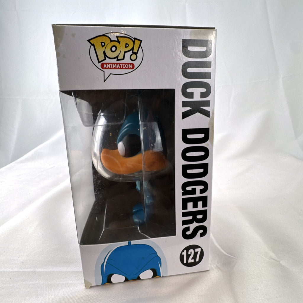 Funko Pop Animation Duck Dodgers 127 Looney Tunes blue vinyl figure in original packaging box