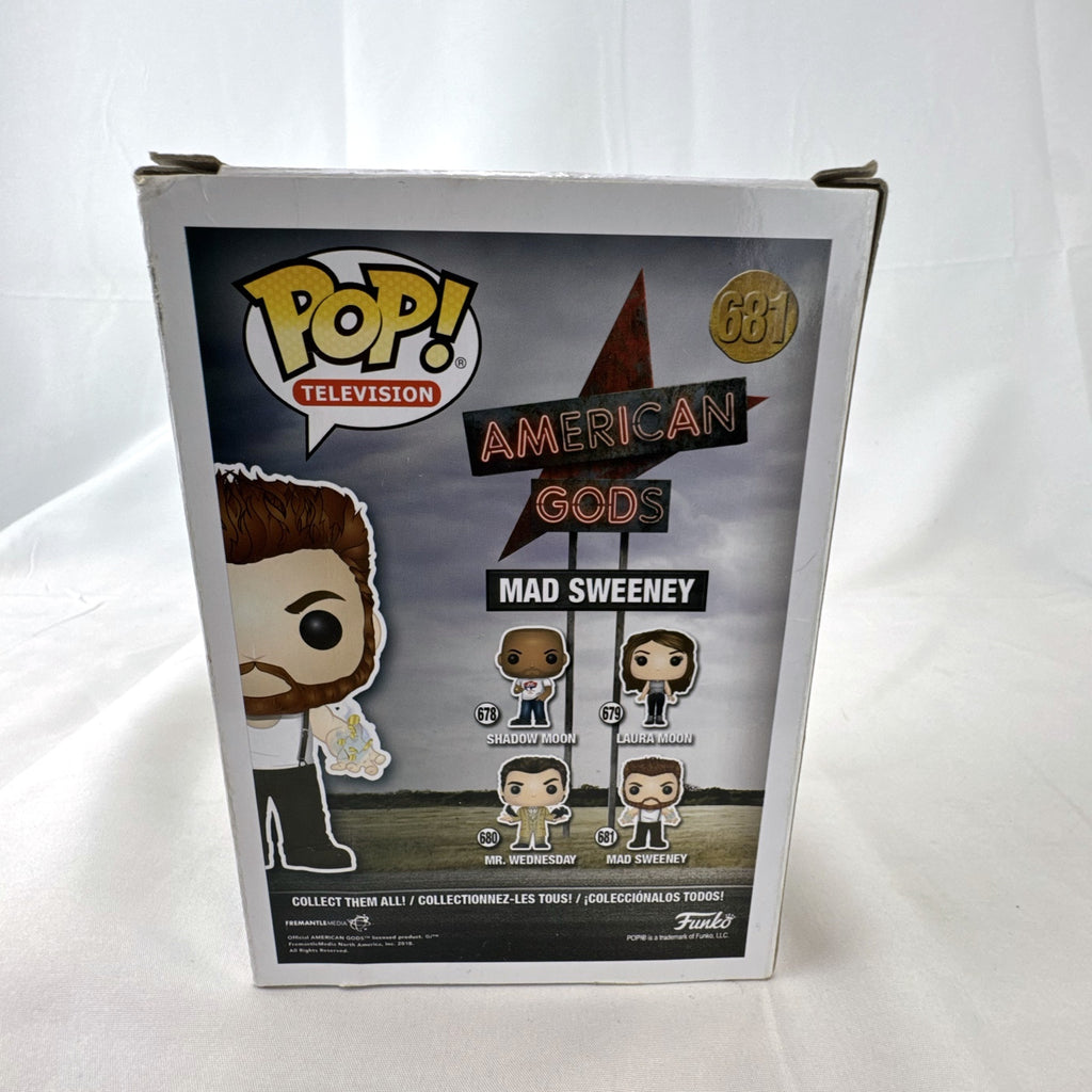 Funko Pop! Television Mad Sweeney #681 vinyl figure in unopened box from American Gods.