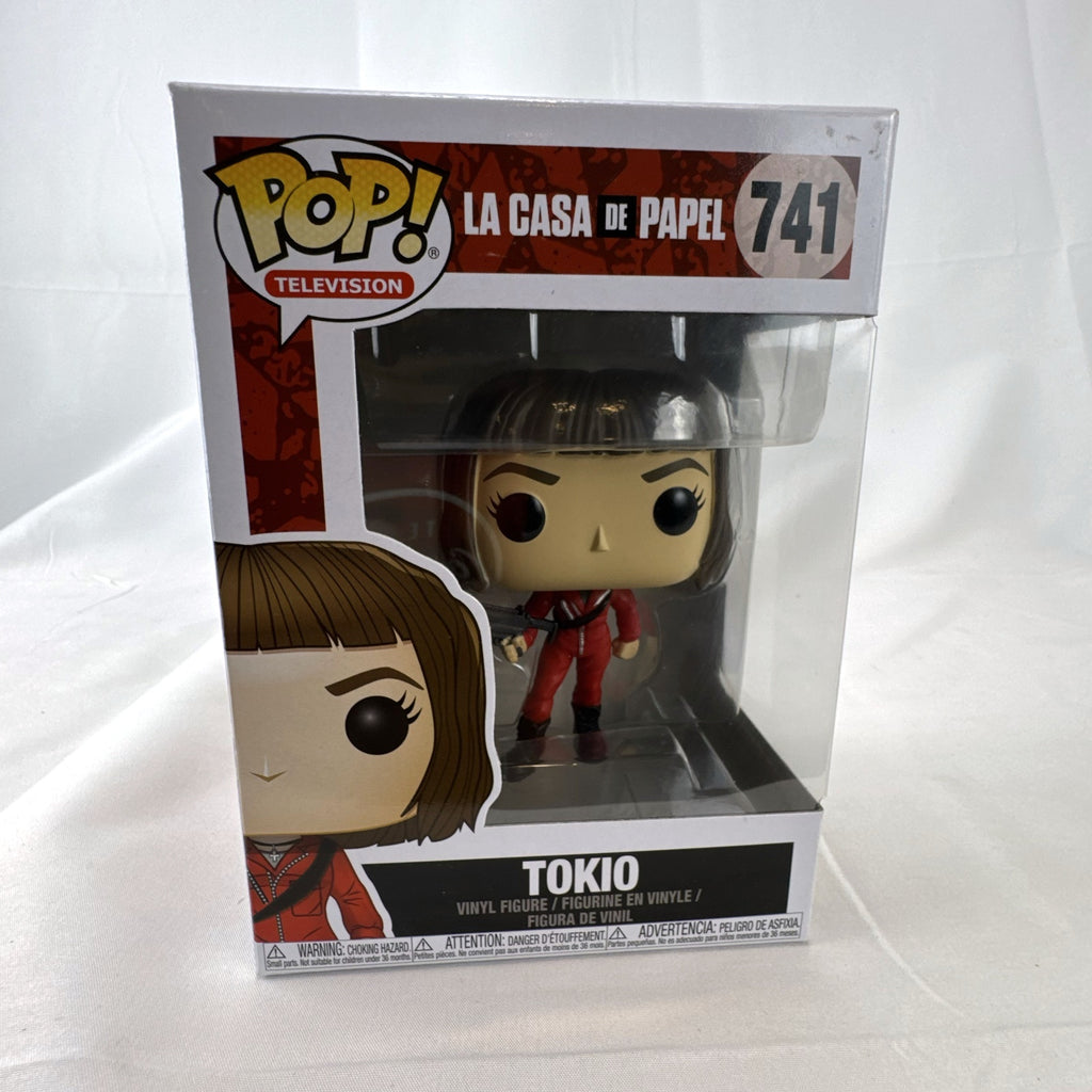 Funko Pop! Television Money Heist Tokio 741 vinyl figure in unopened red jumpsuit packaging