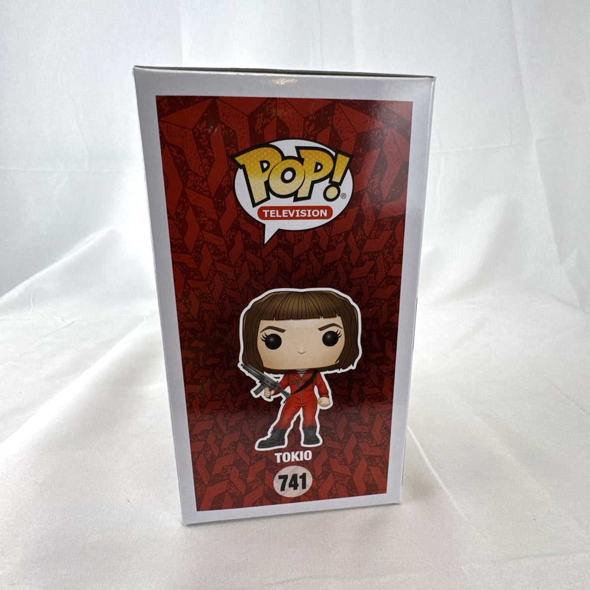 Funko Pop! Television Money Heist Tokio 741 vinyl figure in unopened red jumpsuit packaging