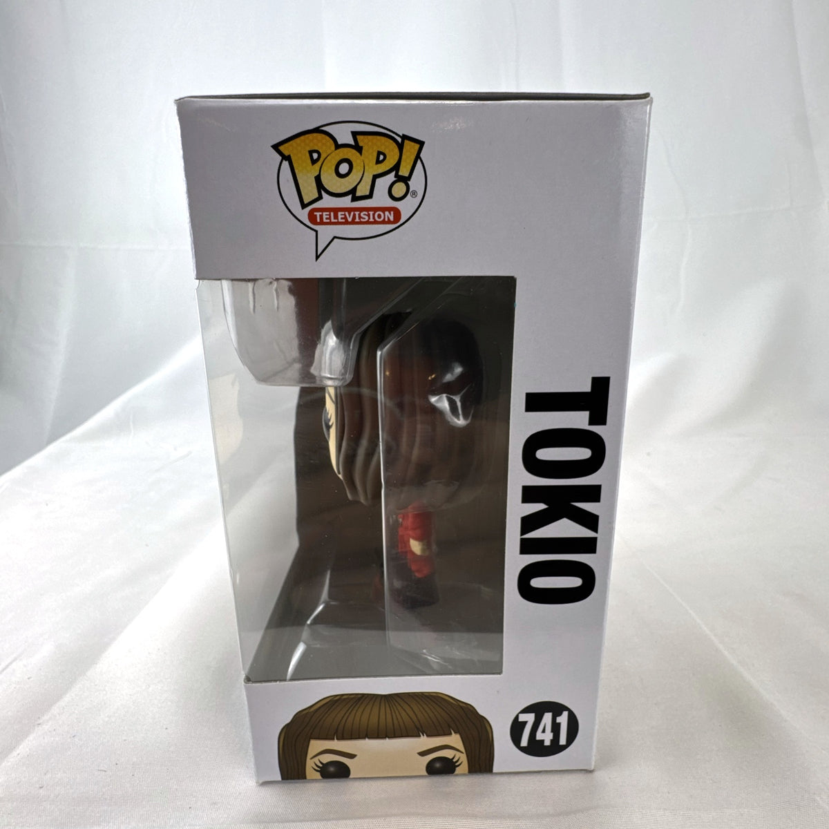 Funko Pop! Television Money Heist Tokio 741 vinyl figure in unopened red jumpsuit packaging