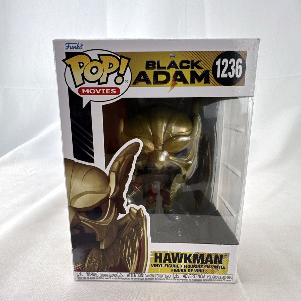 Funko Pop! Movies Hawkman vinyl figure #1236 from DC's Black Adam in original unopened box.