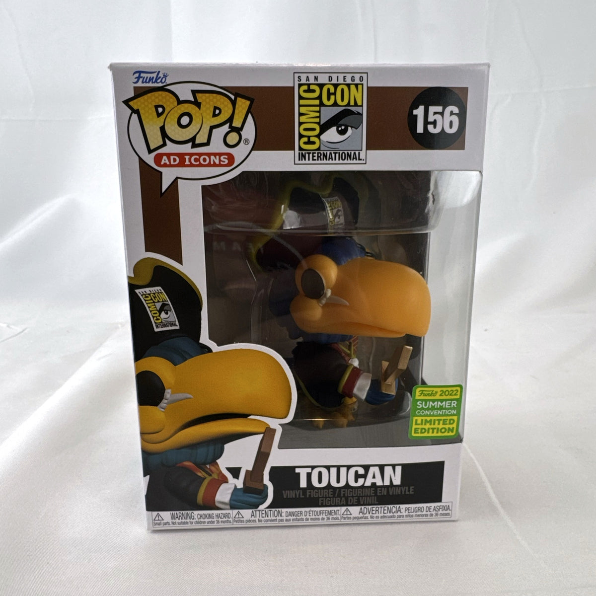 Funko Pop! Ad Icons Toucan Pirate #156 SDCC 2022 Summer Convention exclusive vinyl figure in original box