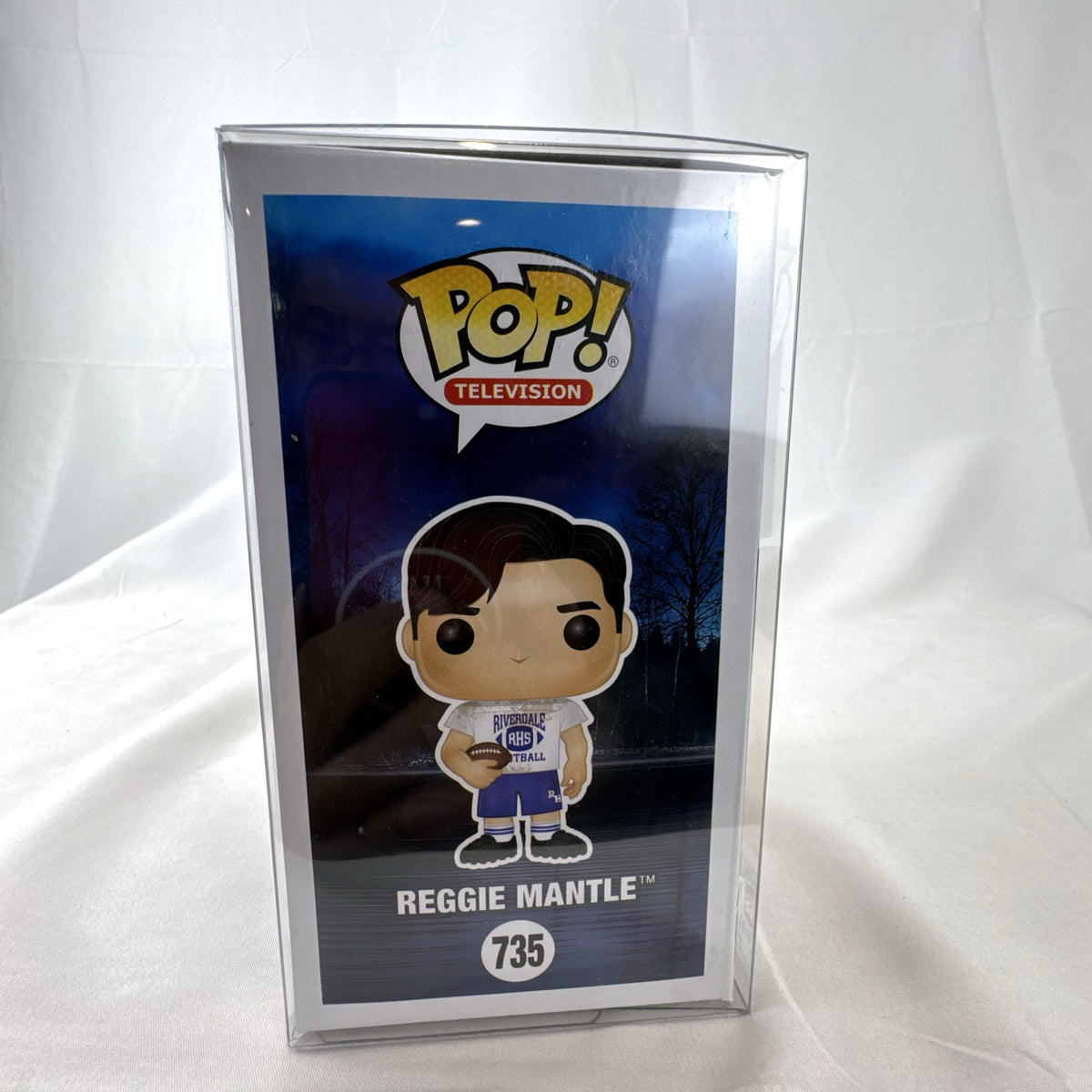 Funko Pop Riverdale Reggie Mantle #735 vinyl figure in original packaging with box protector