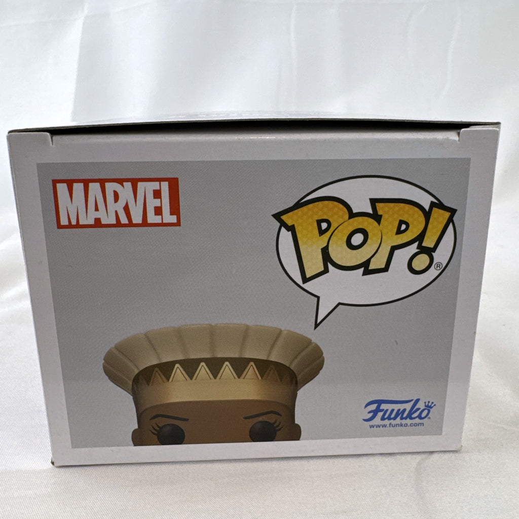 Funko Pop Marvel What If Queen General Ramonda vinyl figure #971 in original sealed box packaging.