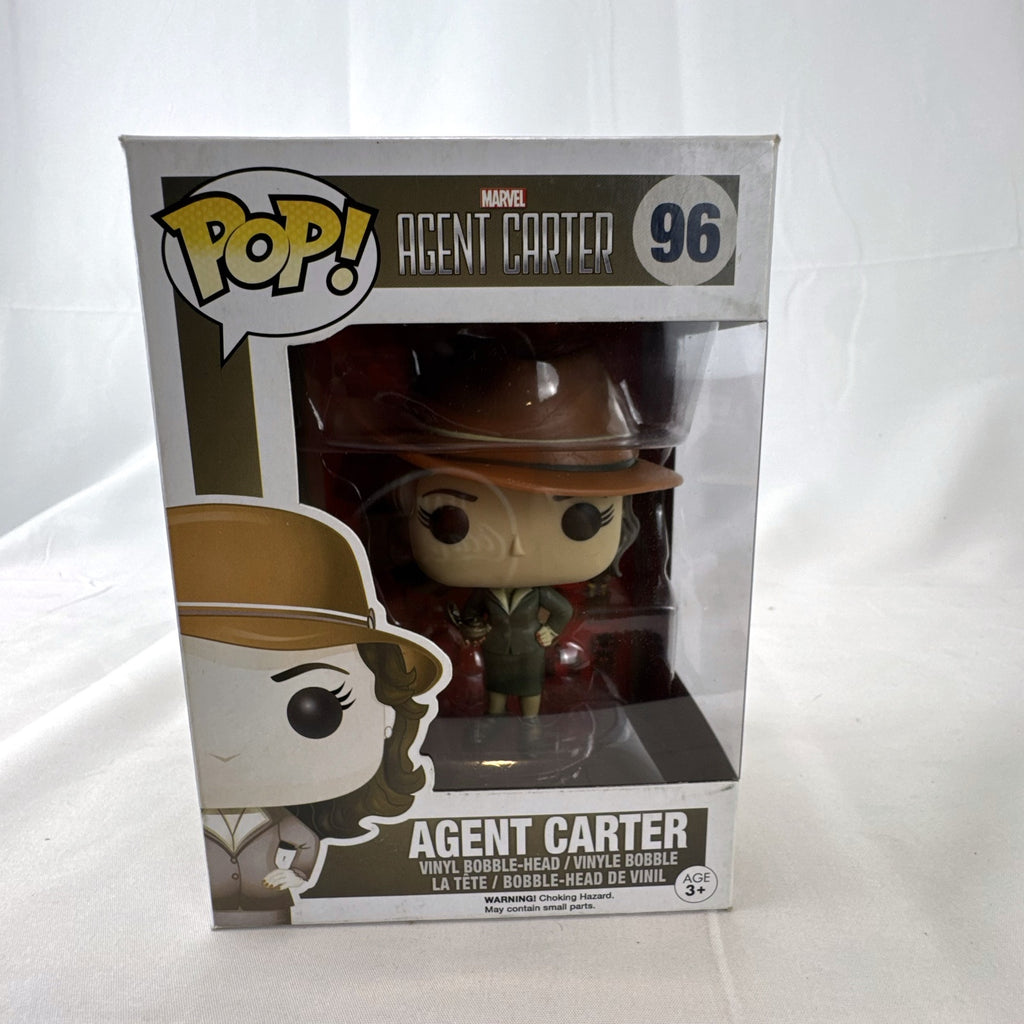 Funko Pop Marvel Agent Peggy Carter #96 vinyl bobble-head figure in original unopened box.