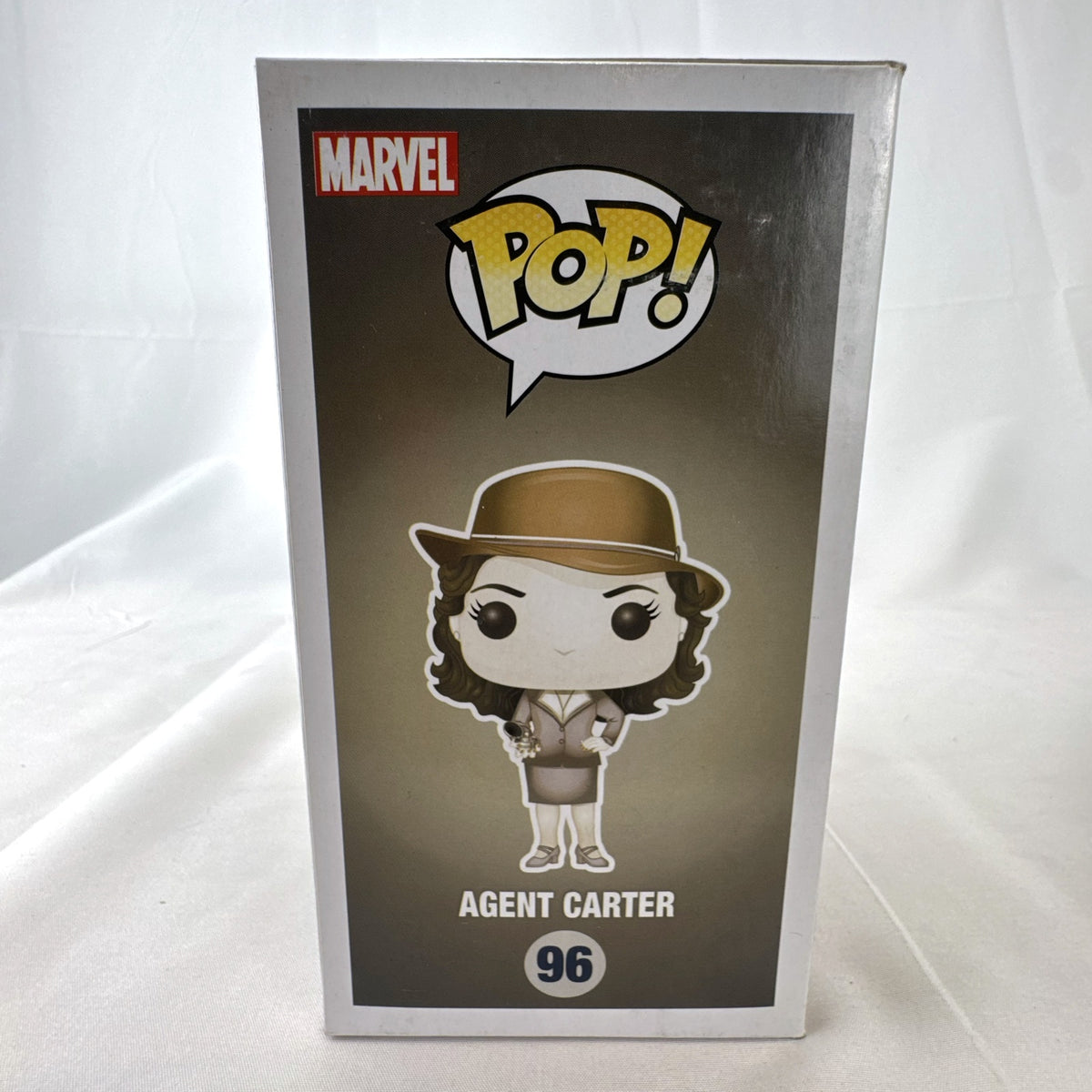 Funko Pop Marvel Agent Peggy Carter #96 vinyl bobble-head figure in original unopened box.