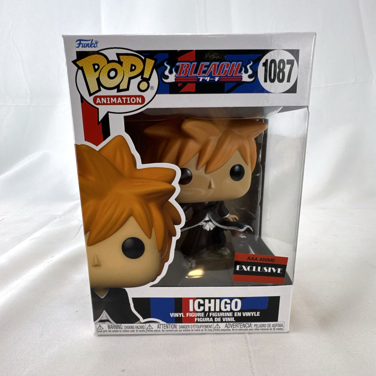 Funko Pop Bleach Ichigo Kurosaki #1087 AAA Anime Exclusive vinyl figure in original box