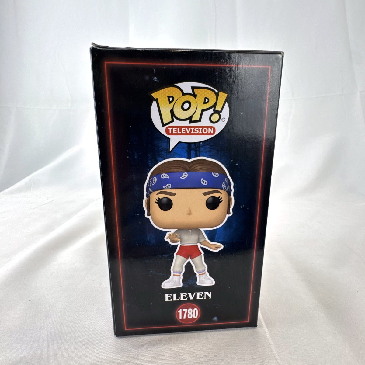 Funko Pop Stranger Things Eleven #1780 vinyl figure in original packaging featuring her blue paisley bandana training outfit