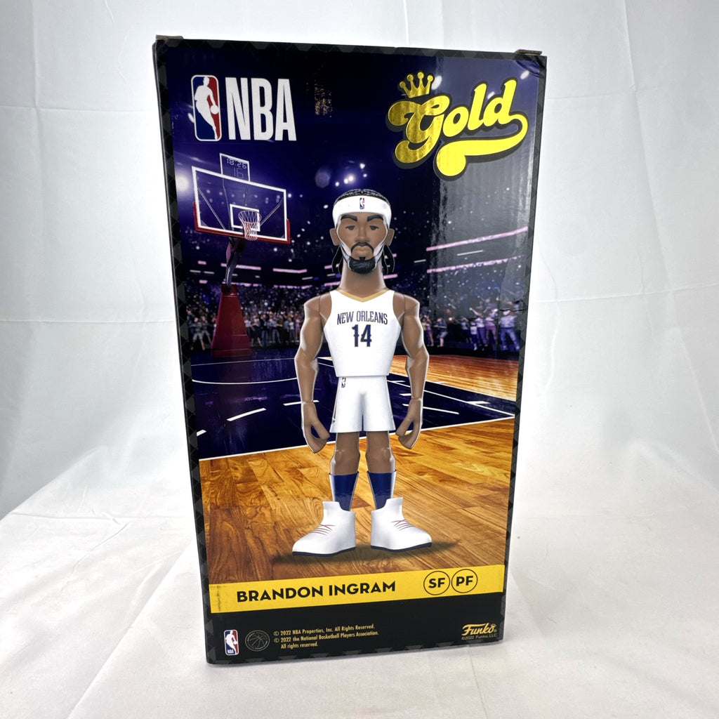 Funko Gold Brandon Ingram Chase vinyl figure in New Orleans Pelicans purple uniform inside original packaging