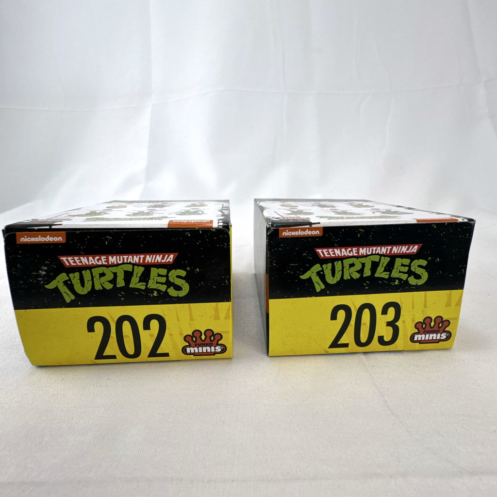 Funko Pop TMNT Splinter and April O'Neil Five Below Exclusive vinyl figures in original boxes