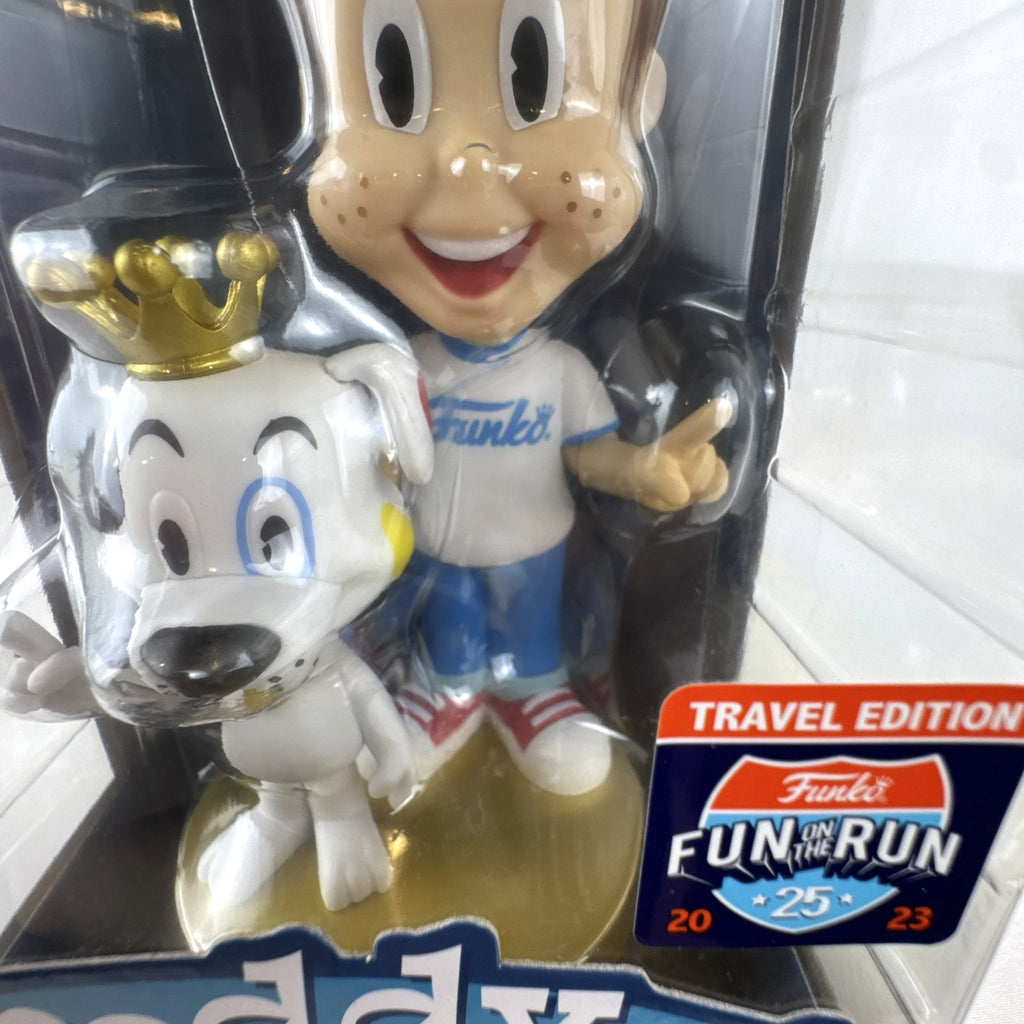 Funko Freddy Funko with Proto Wacky Wobbler bobblehead figure in original packaging Fun on the Run exclusive