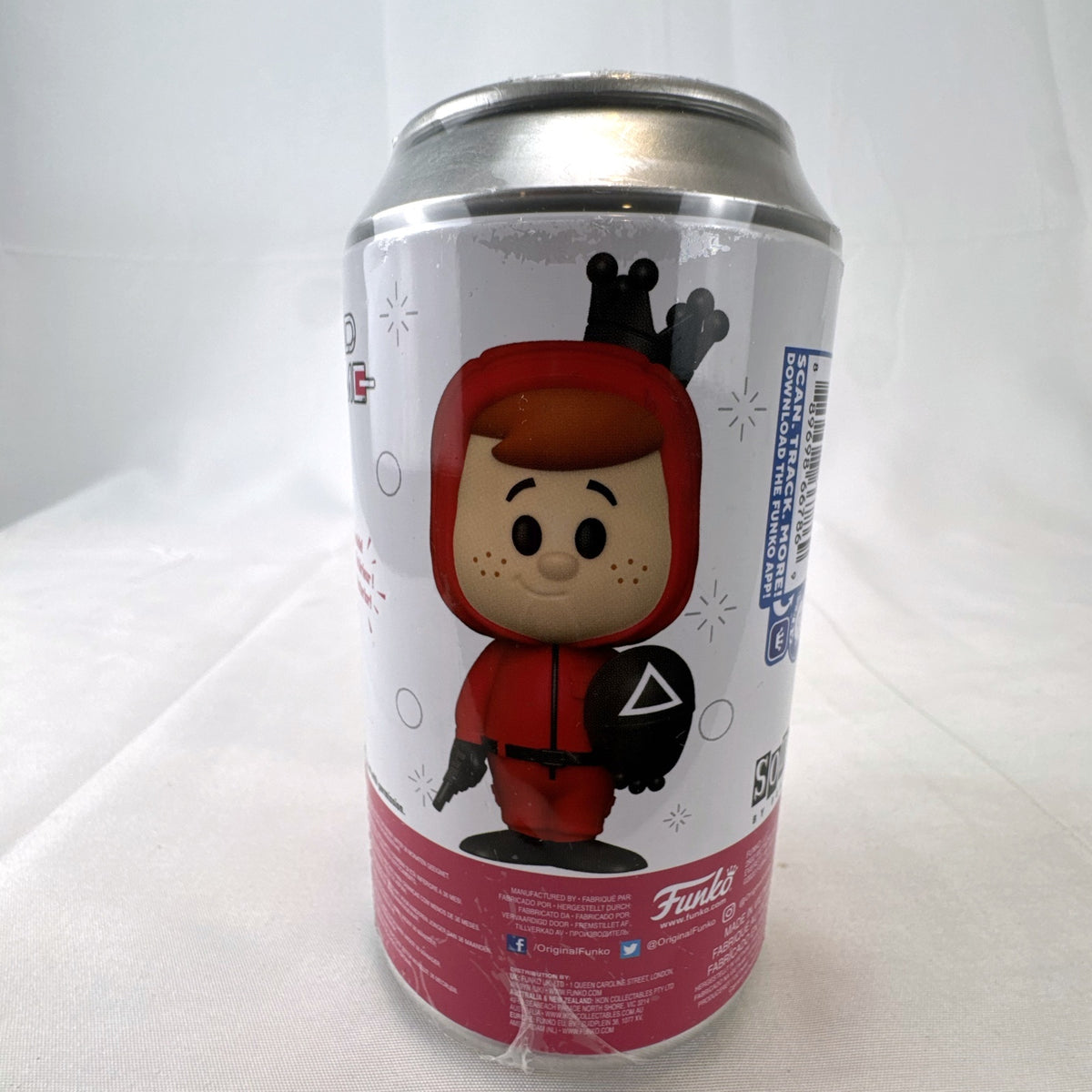 Sealed Funko Vinyl Soda Freddy Funko Squid Game Masked Soldier figure in 2022 Fright Night limited edition can