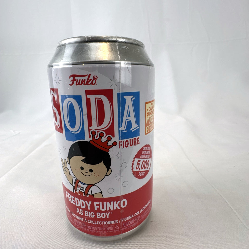 Sealed Funko Vinyl Soda Freddy Funko as Bob's Big Boy Camp Fundays 2023 limited edition figure can