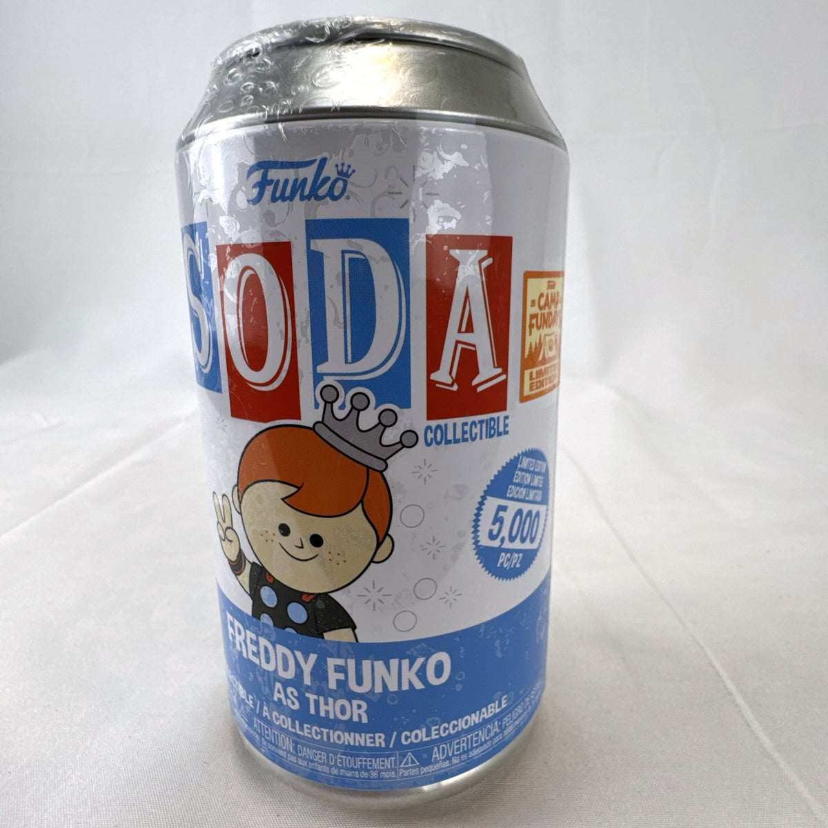 Sealed Funko Vinyl Soda Freddy Funko as Thor Camp Fundays 2023 limited edition collectible can