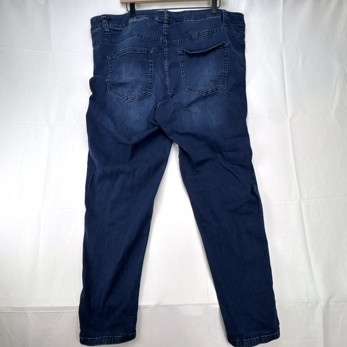 Lane Bryant Venezia women's plus size 24 dark wash skinny jeans with distressed details