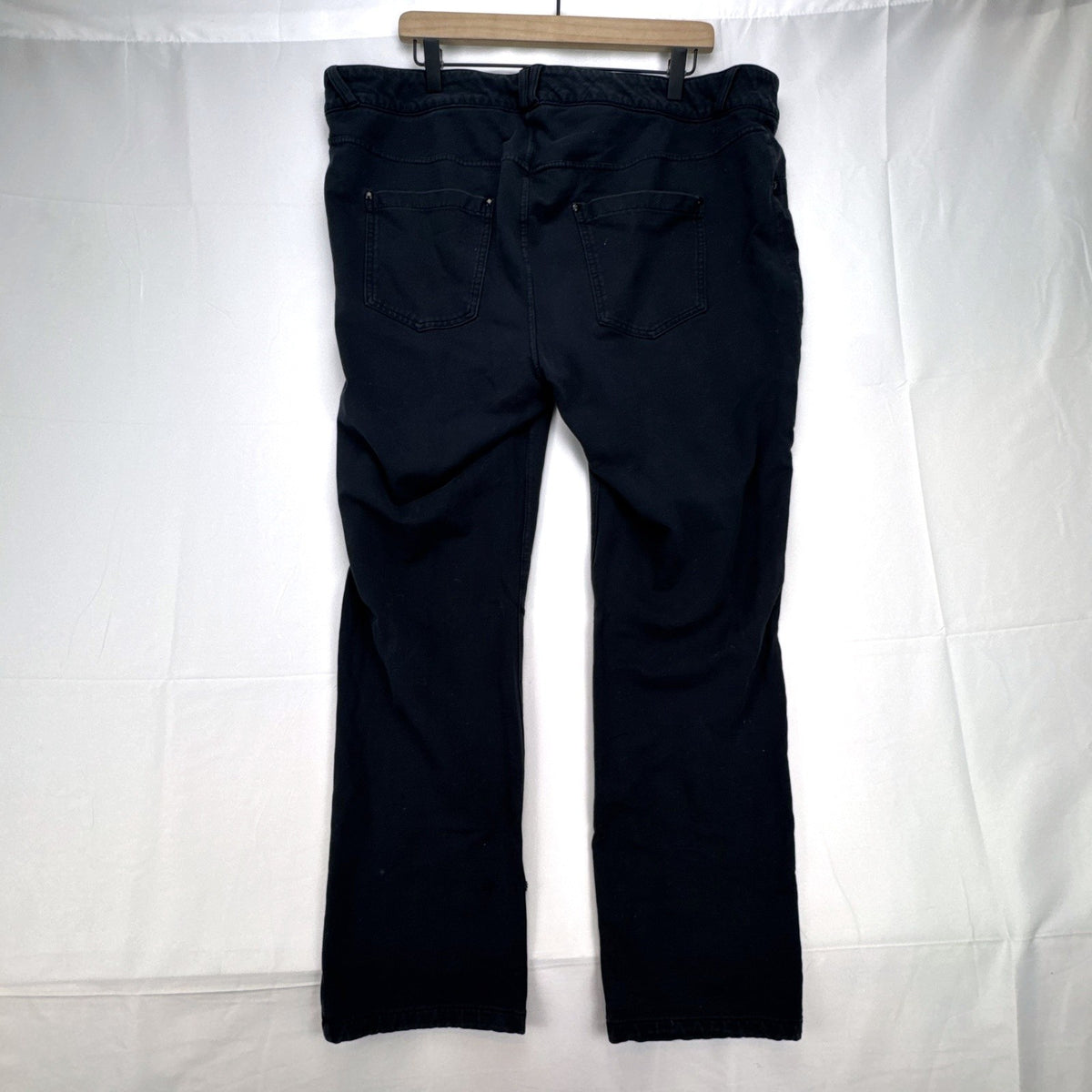 Lane Bryant women's plus size 22 black straight leg stretch cotton pants