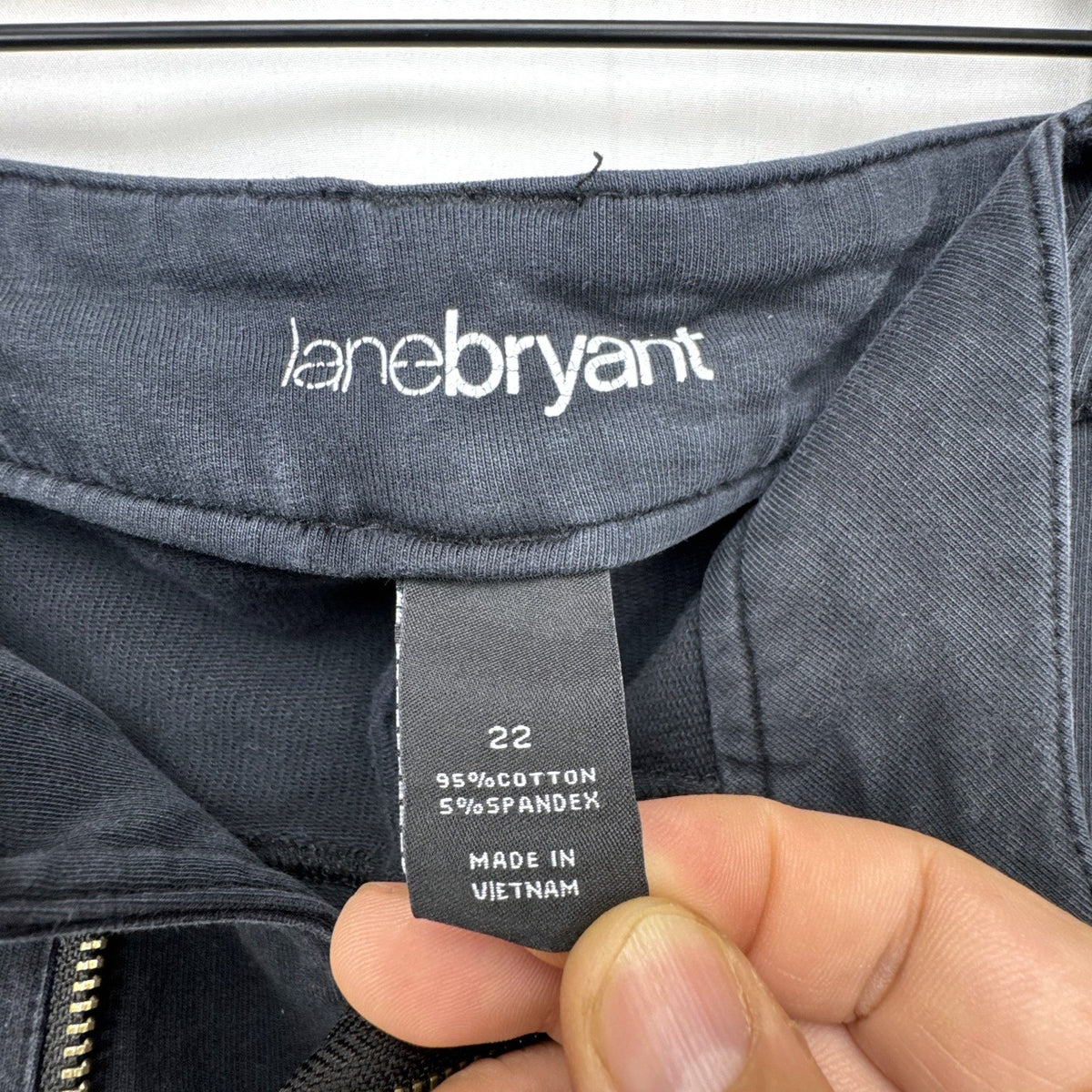 Lane Bryant women's plus size 22 black straight leg stretch cotton pants